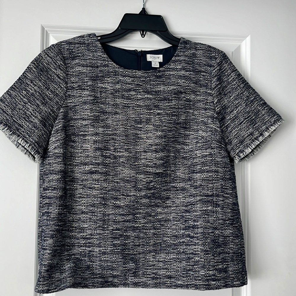 J. Crew Tweed Top